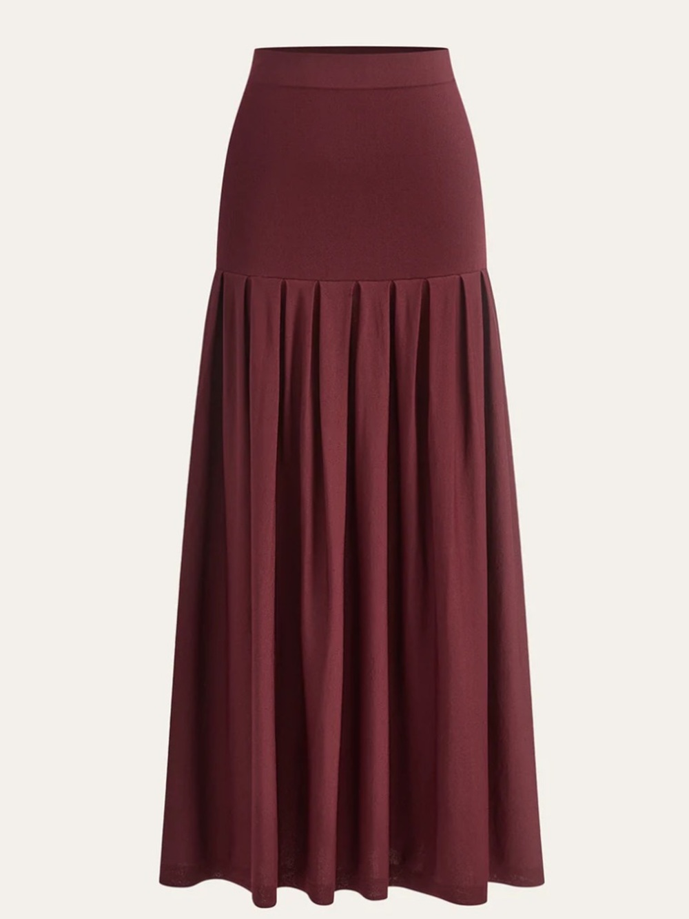 Commense Burgundy Sleeveless Cropped Top & Maxi Skirt Set - Picture 5 of 7